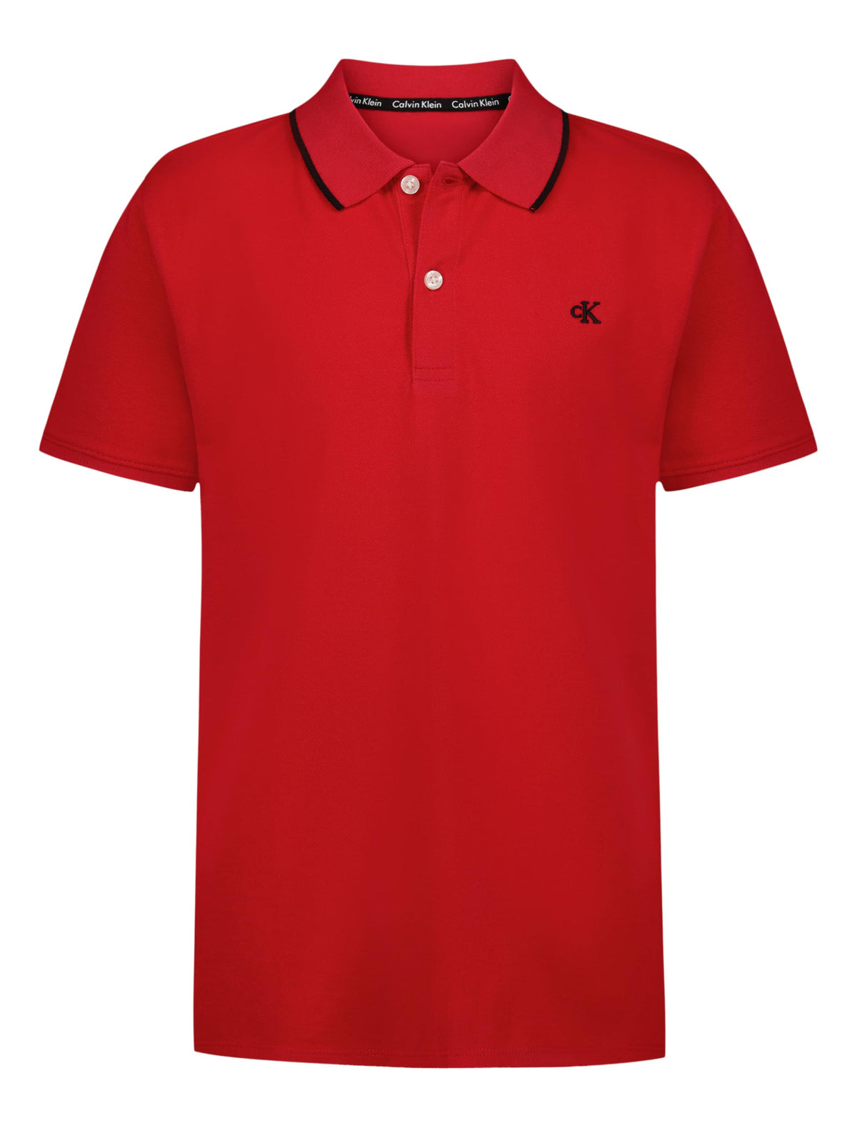 Calvin Klein Boys Short Sleeve Micro Pique Solid Polo, Button Closure, Soft & Comfortable