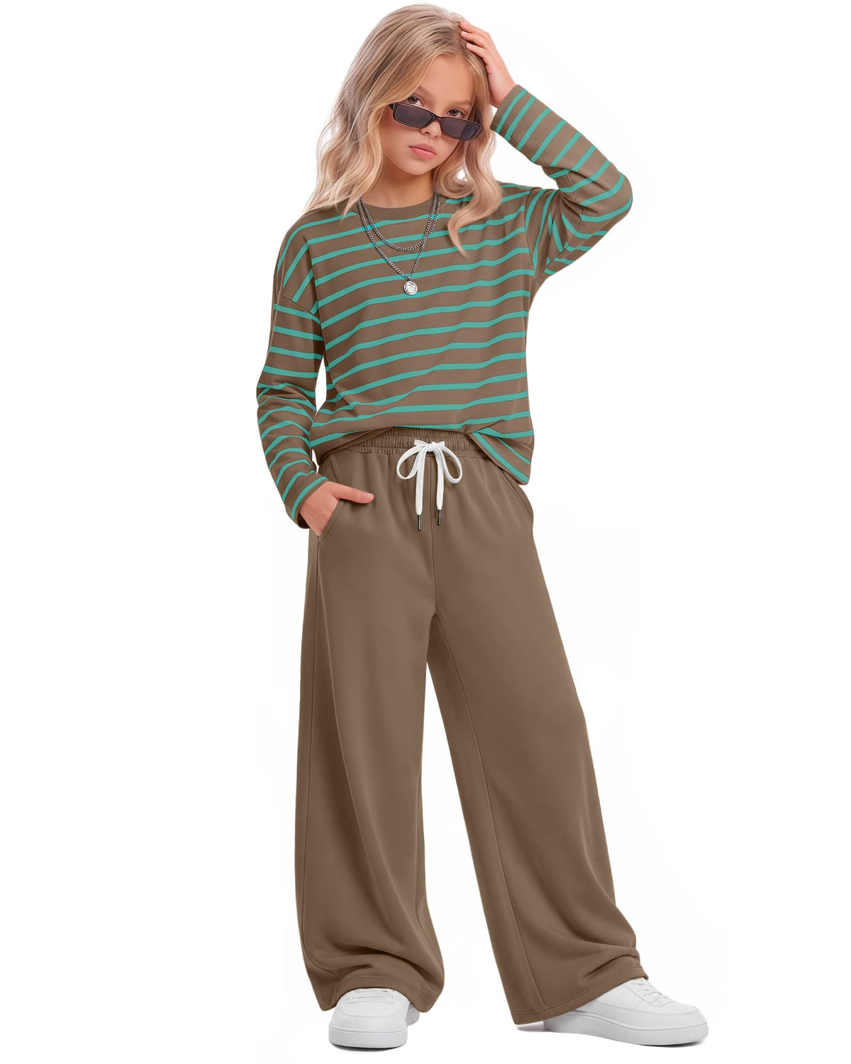 Girls 2 Piece Outfits Oversized Matching Set