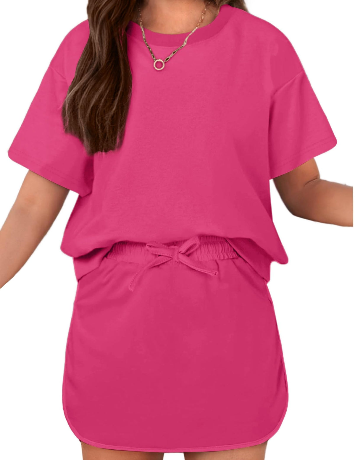 Arshiner Girls 2 Piece Outfits Summer Clothes Fashion Shirt and Skirt Sets