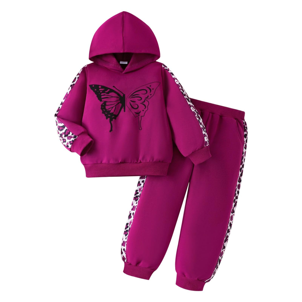 Girls Clothes Toddler Leopard Hoodie and Sweatpants Set, Ages 4-12