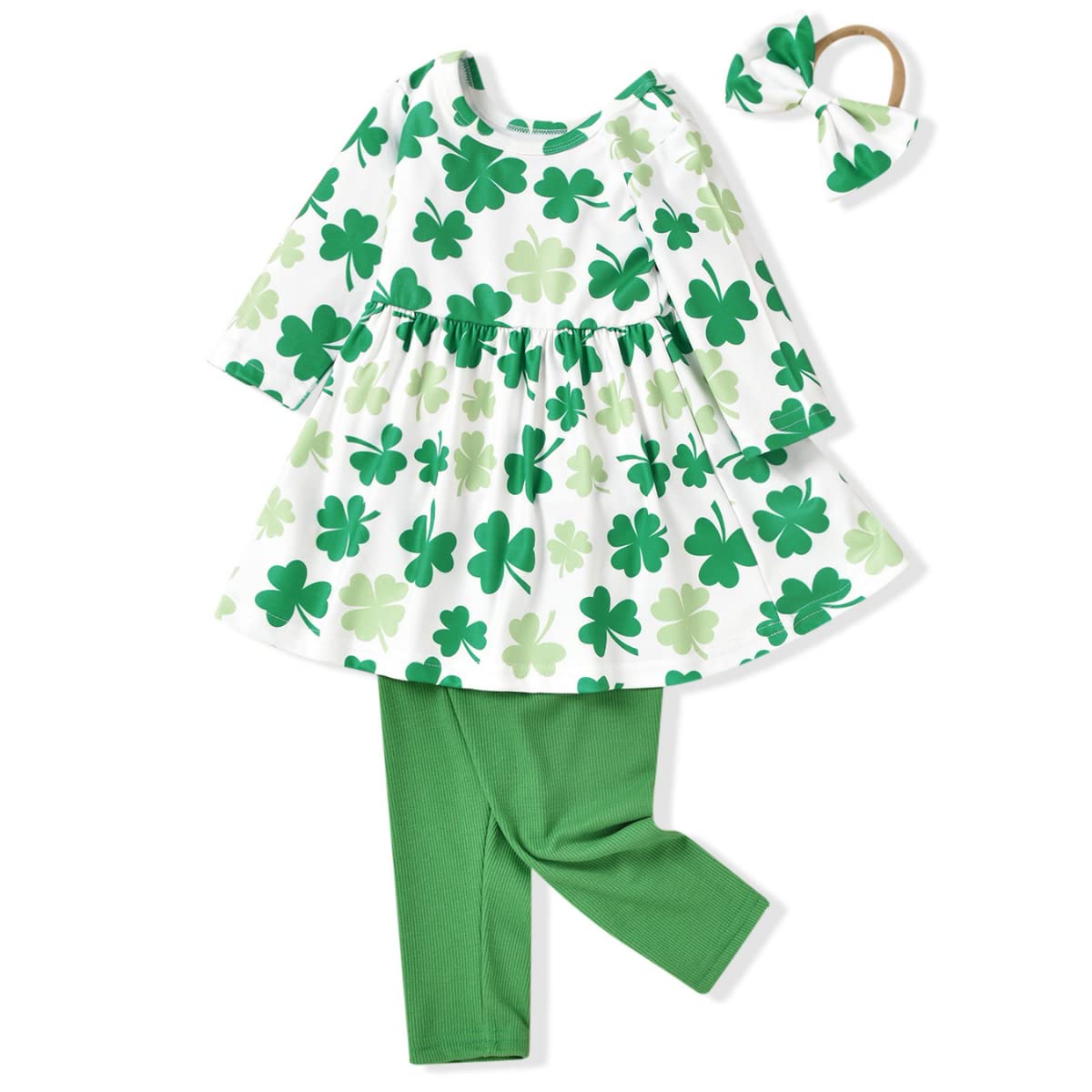 Aalizzwell Toddler Girls Floral Tunic Outfit for Fall Winter