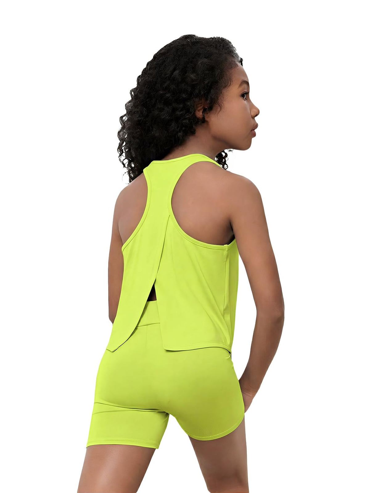 BEAUDRM Girl's 2 Piece Workout Outfits Crop Top and Shorts Athletic Sets