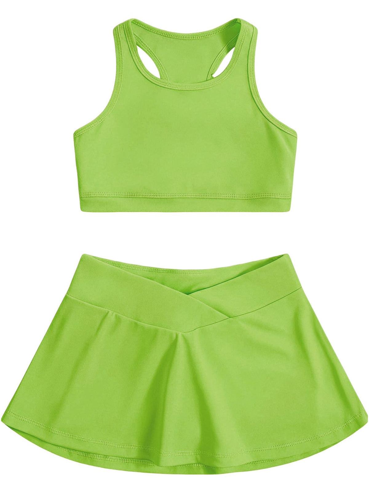 SOLY HUX Toddler Girl's 2 Piece Workout Set Top and Skorts Athletic Outfits
