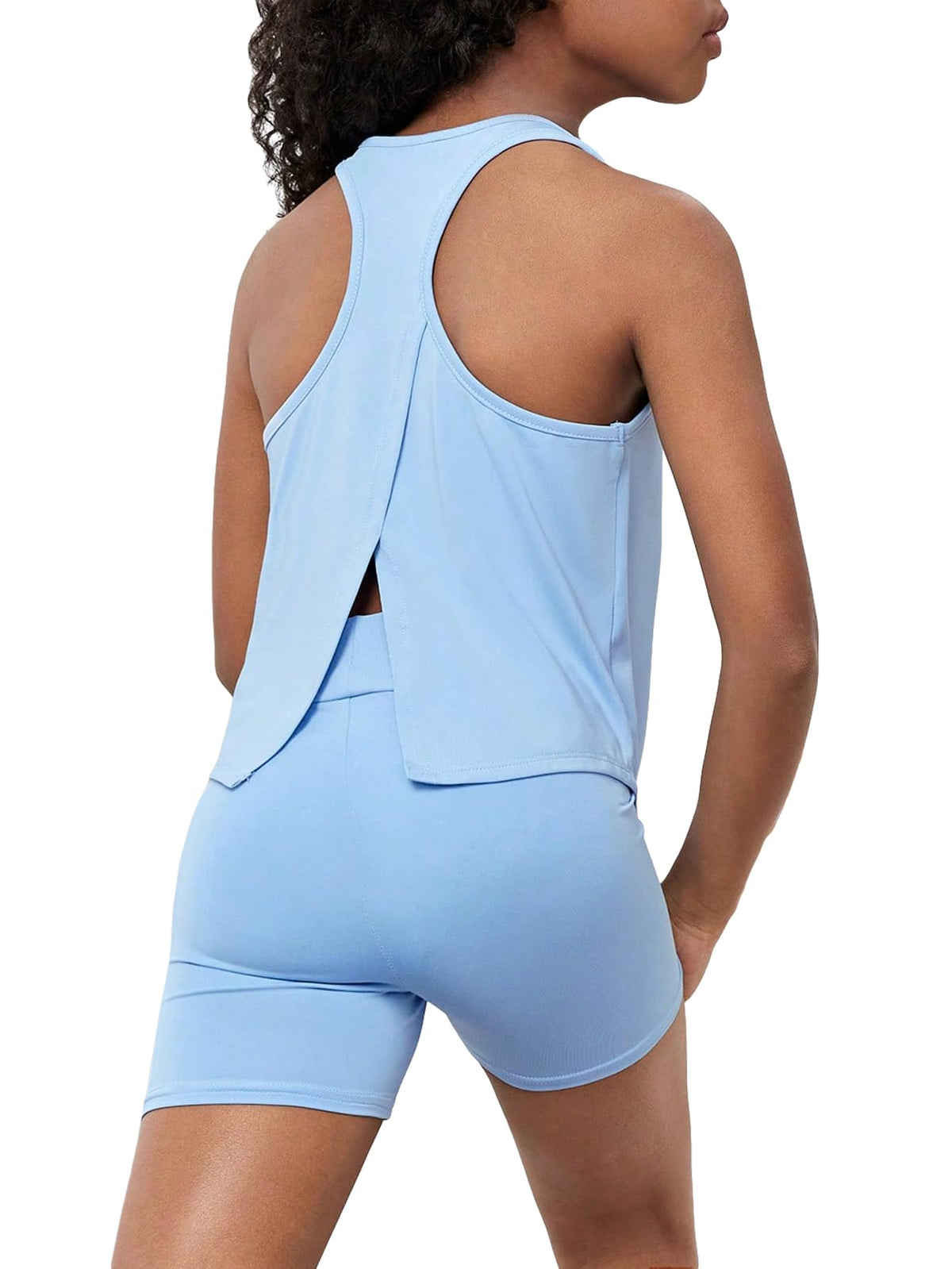 BEAUDRM Girl's 2 Piece Workout Outfits Crop Top and Shorts Athletic Sets