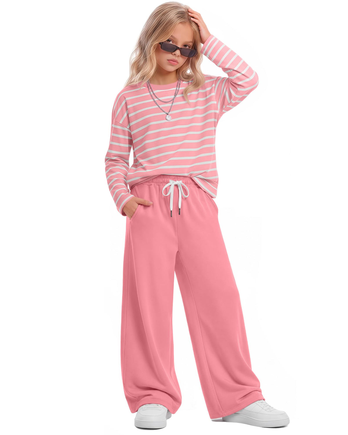 Girls 2 Piece Outfits Oversized Matching Set