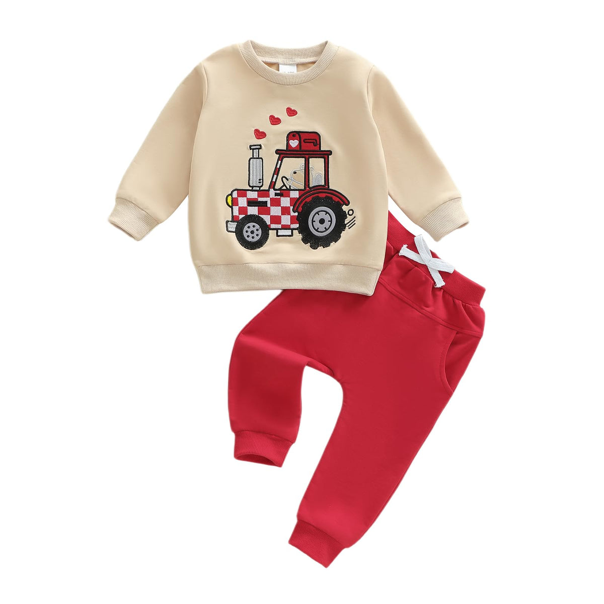 Toddler Boy Clothes Baby Kids Truck Fall Winter Outfit Sweatshirt Pants Set