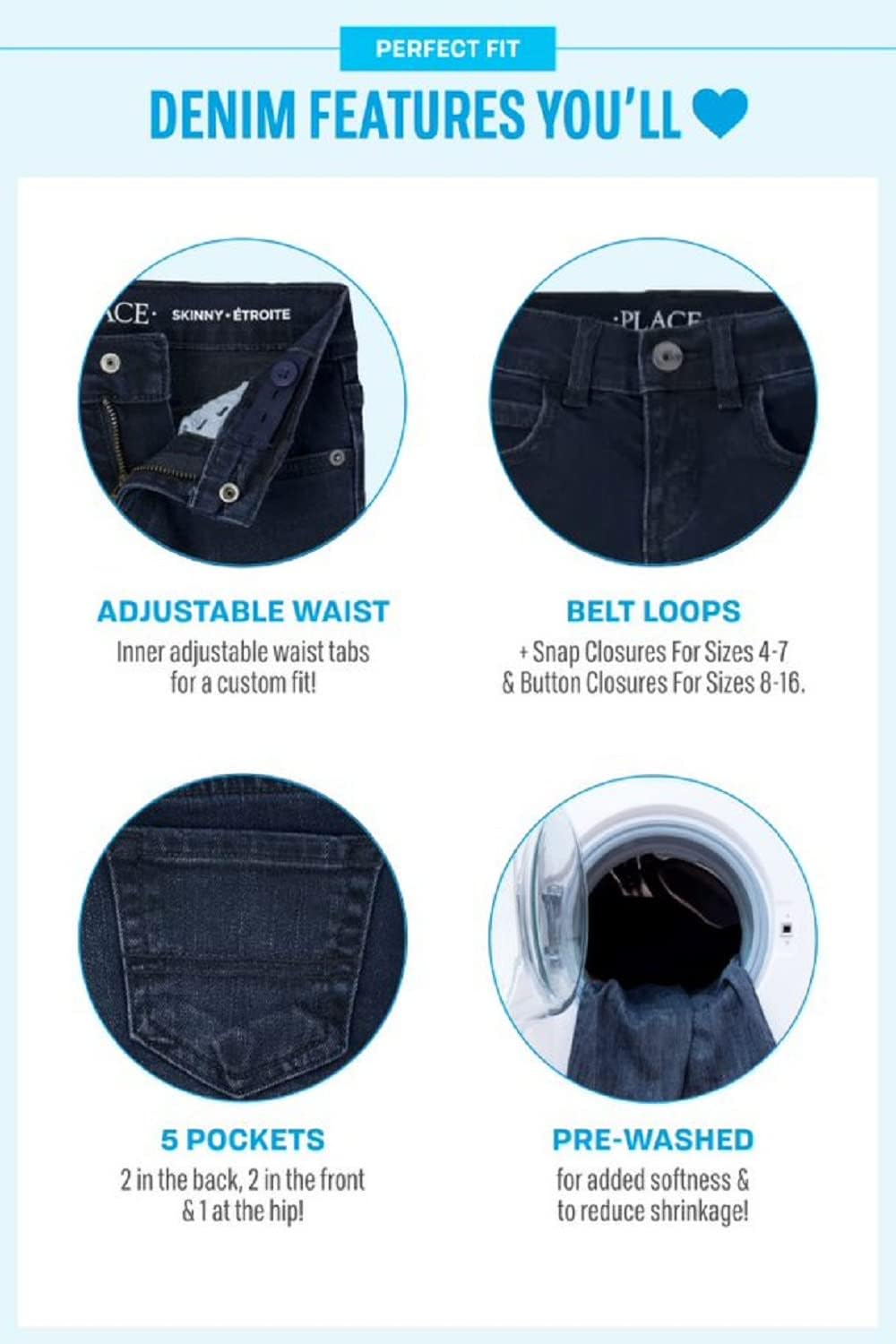 The Children's Place Baby Boys' Straight Leg Jeans
