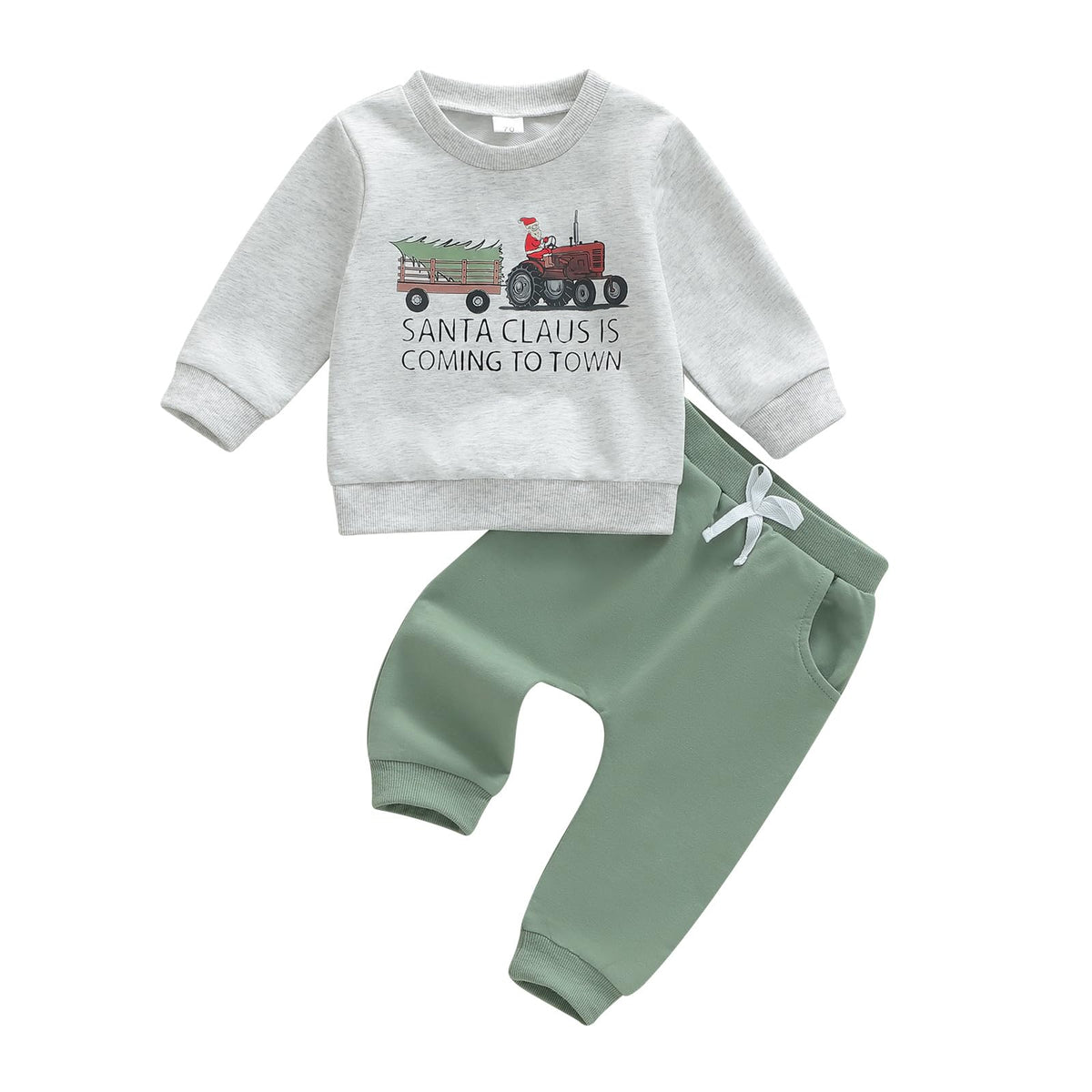 Toddler Boy Clothes Baby Kids Truck Fall Winter Outfit Sweatshirt Pants Set