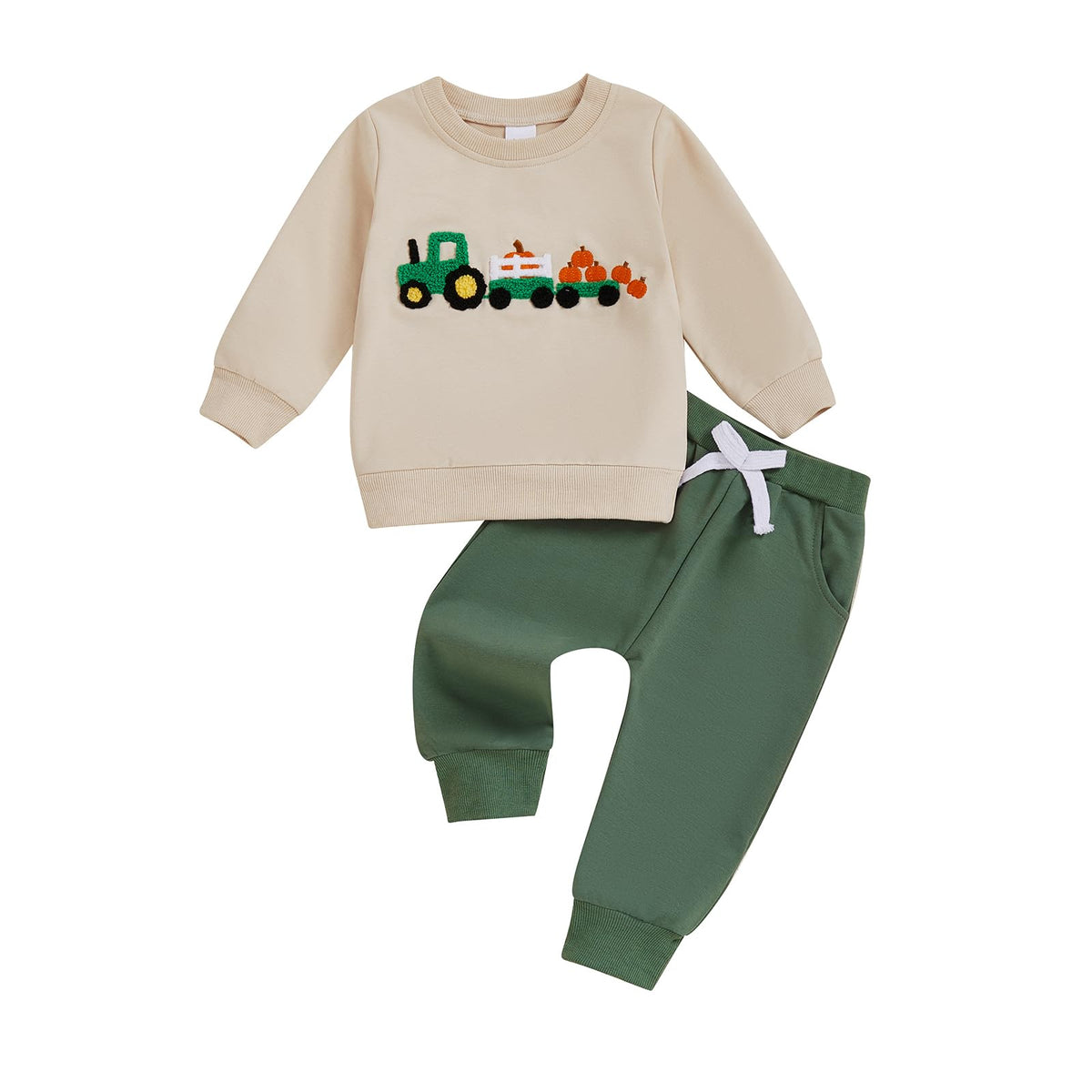 Toddler Boy Clothes Baby Kids Truck Fall Winter Outfit Sweatshirt Pants Set