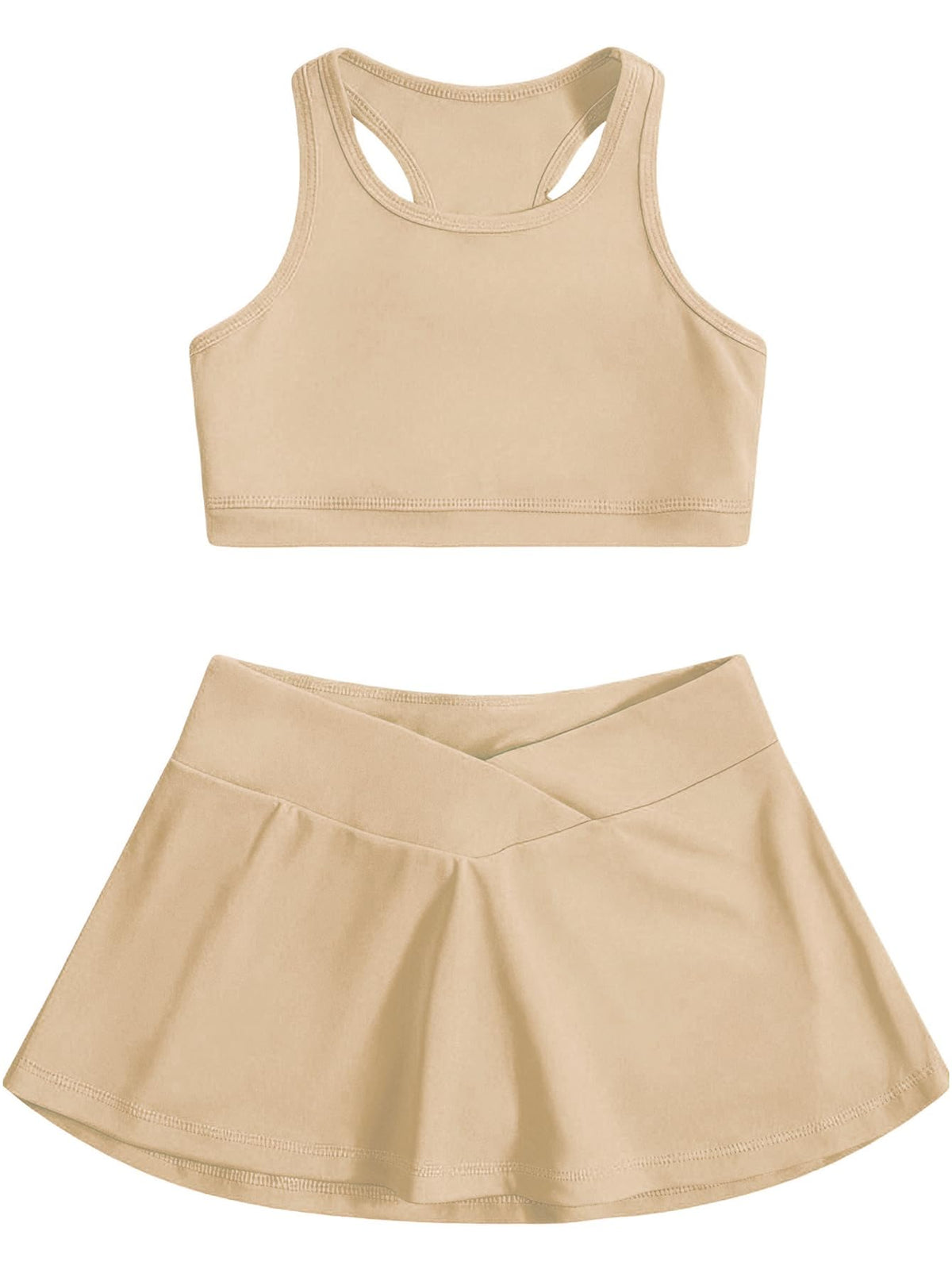 SOLY HUX Toddler Girl's 2 Piece Workout Set Top and Skorts Athletic Outfits