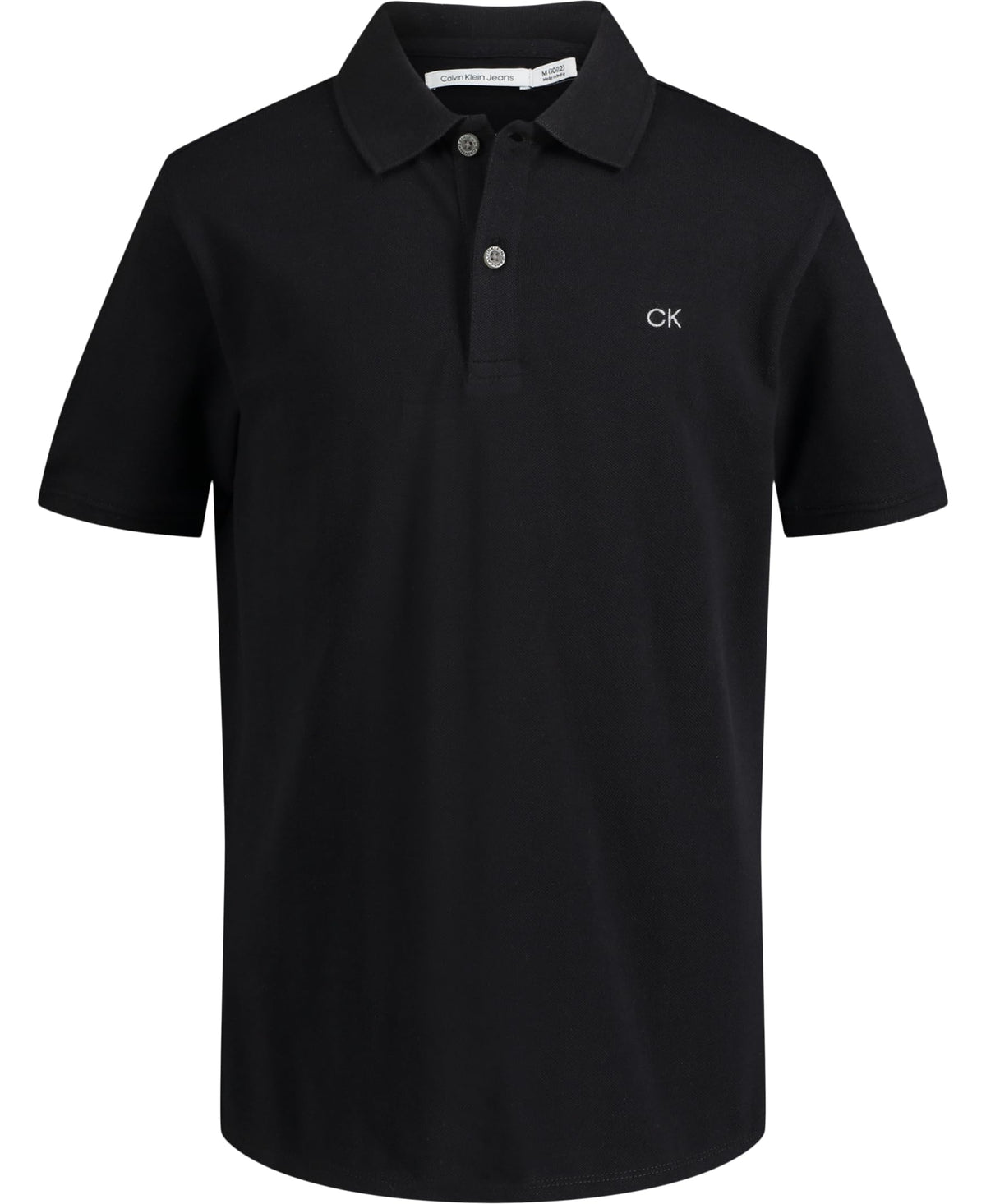 Calvin Klein Boys Short Sleeve Micro Pique Solid Polo, Button Closure, Soft & Comfortable