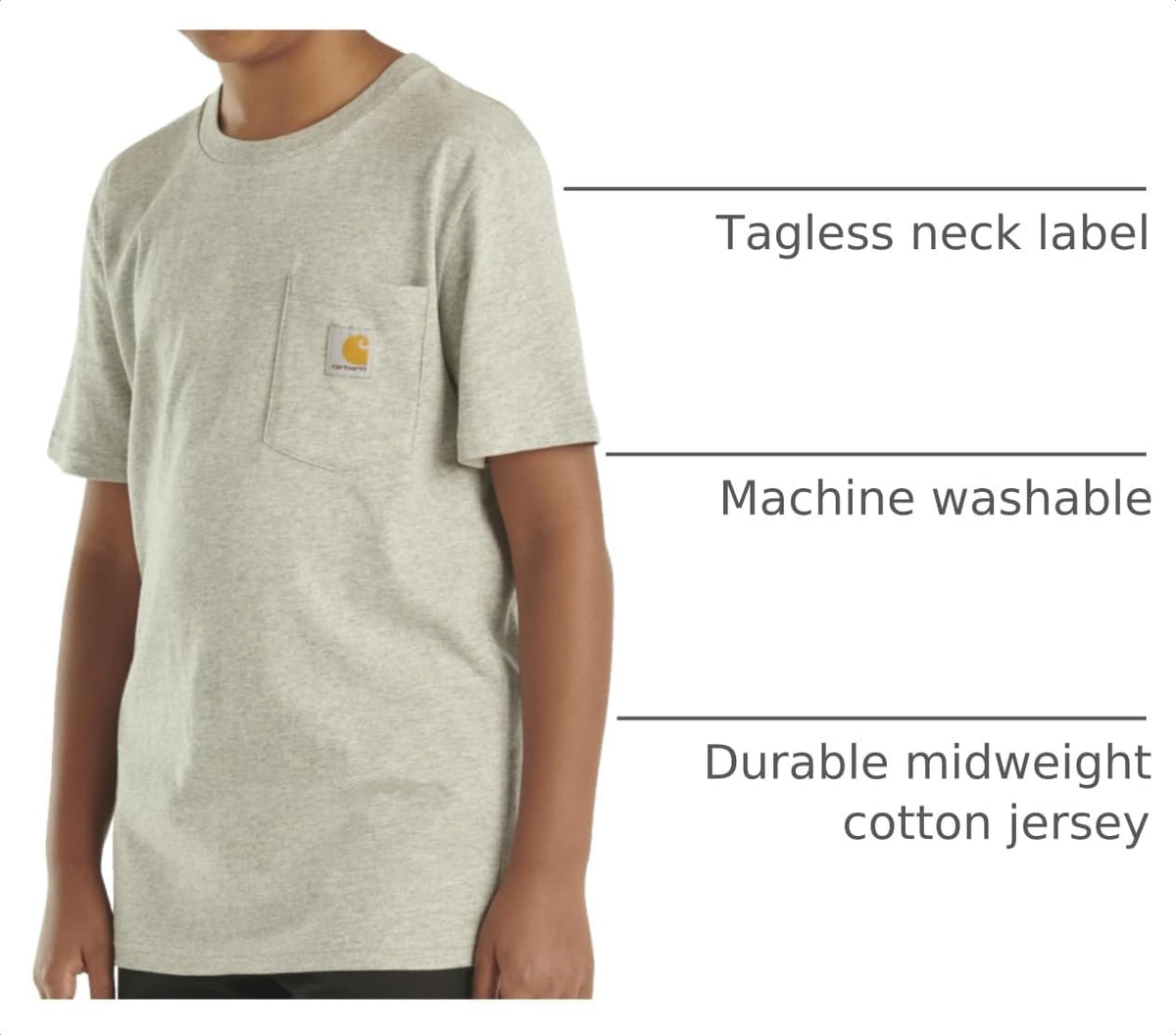 Carhartt Unisex-Kids Short-Sleeve Pocket T-Shirt