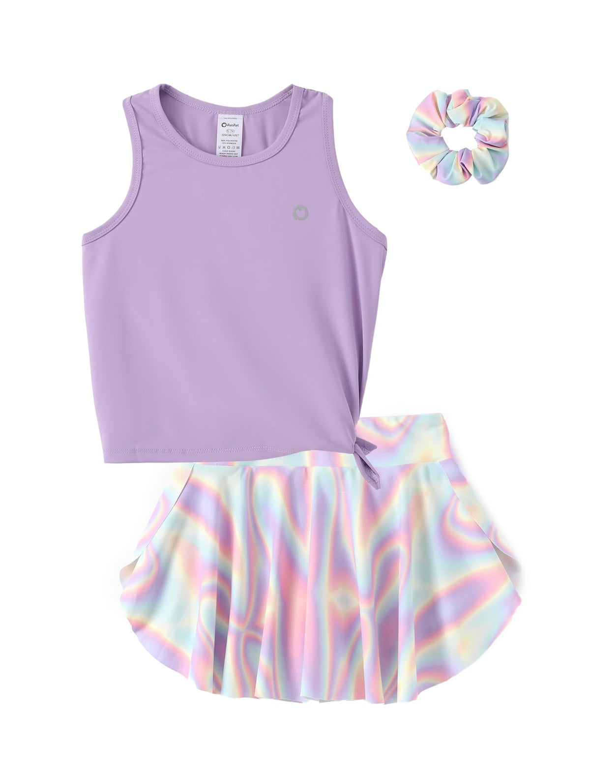 PATPAT Girls Skirt Athletic Sets Summer Outfits with Hair Ties 3-13 Years