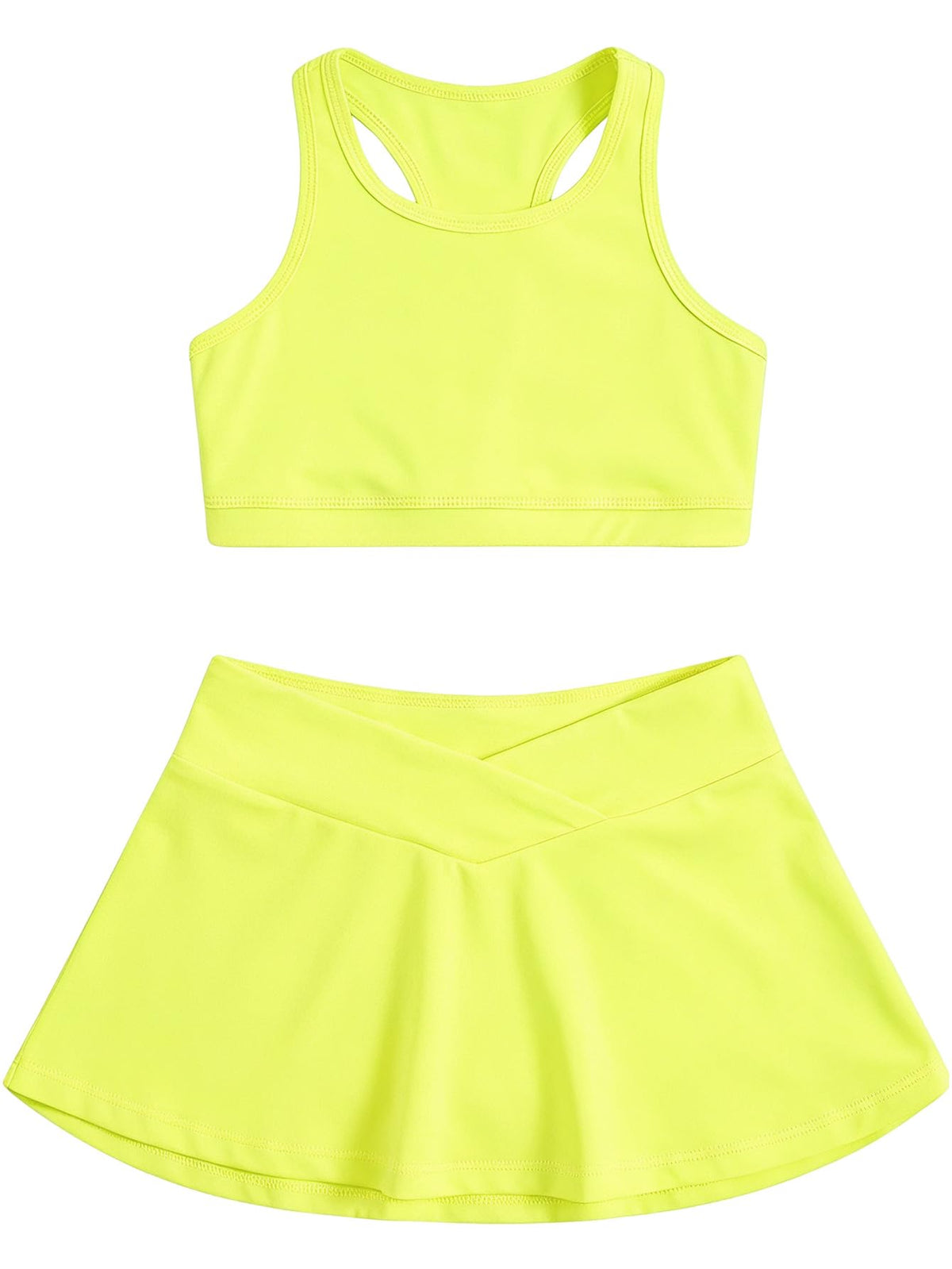 SOLY HUX Toddler Girl's 2 Piece Workout Set Top and Skorts Athletic Outfits