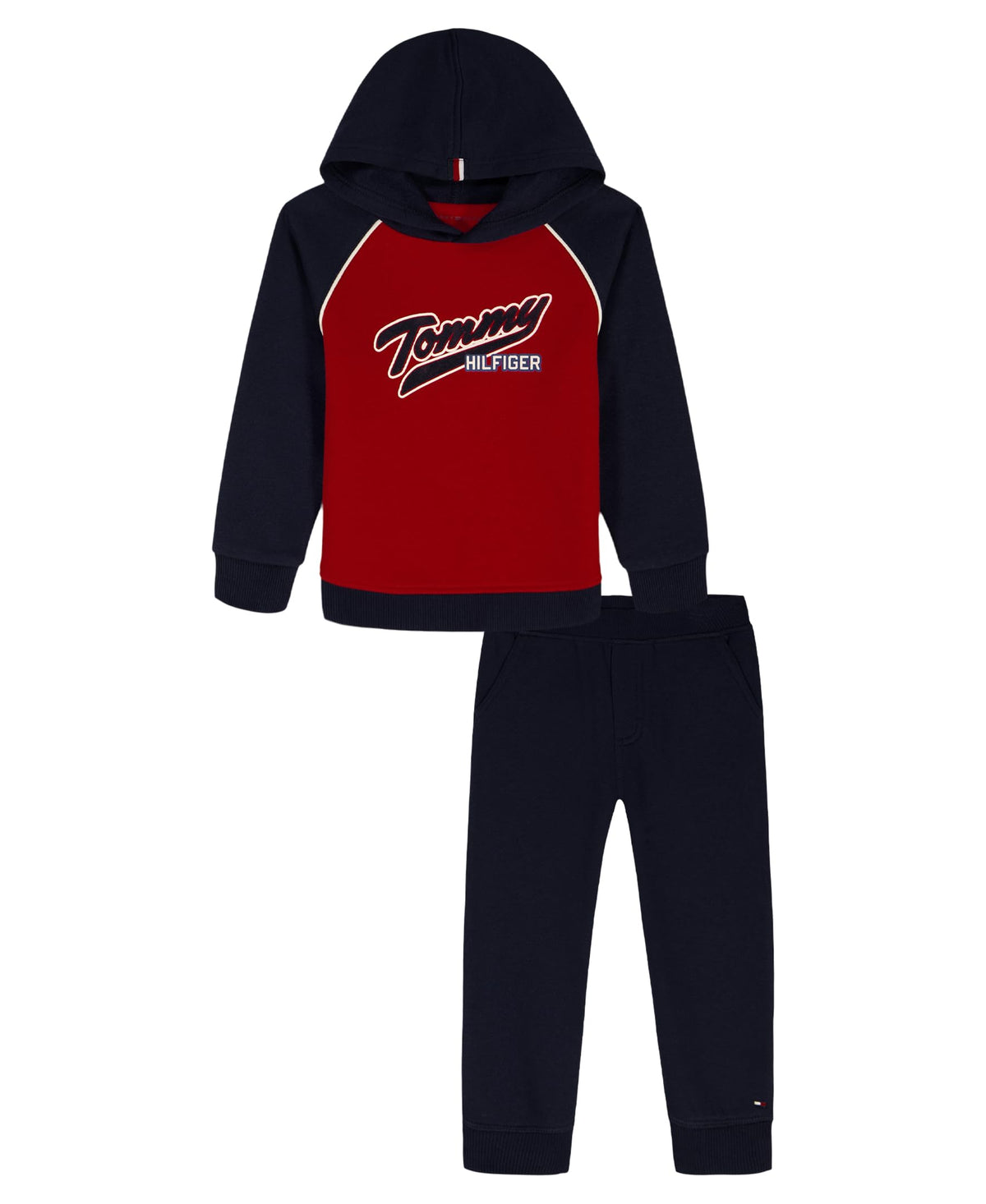 Tommy Hilfiger Boys' Sweatpant Set, 2-Piece Fleece Sweatshirt and Joggers
