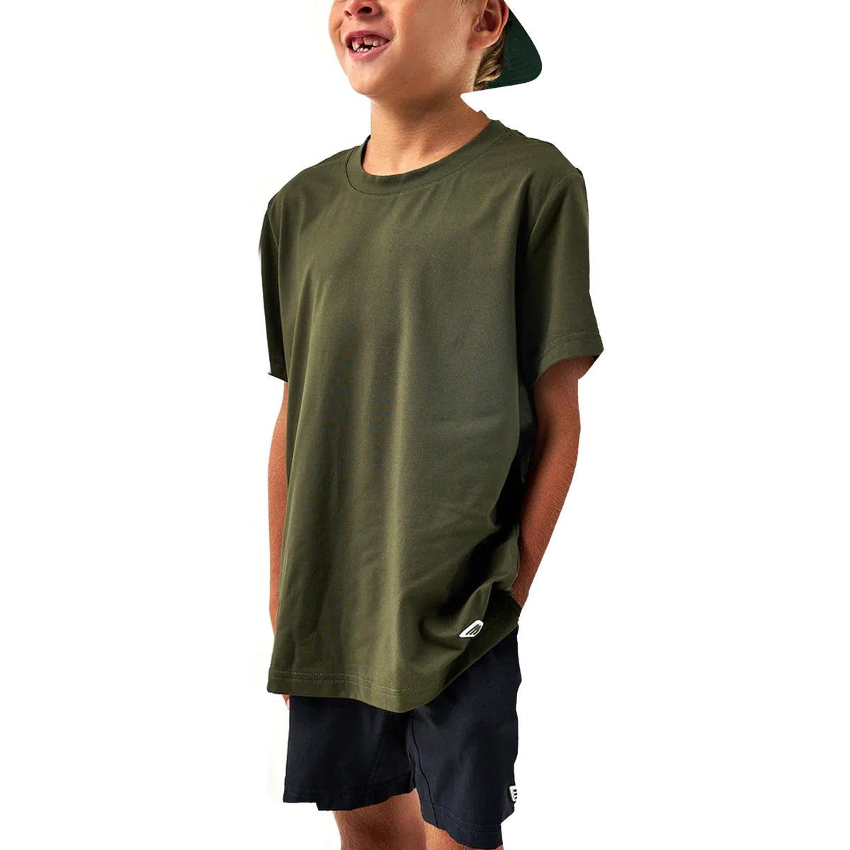 Burlebo Youth Go to Tee Lightweight Performance T Shirt for Kids, Breathable Athletic Short Sleeve Shirt