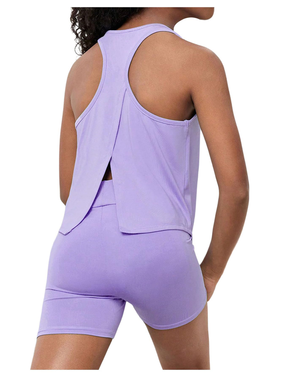 BEAUDRM Girl's 2 Piece Workout Outfits Crop Top and Shorts Athletic Sets