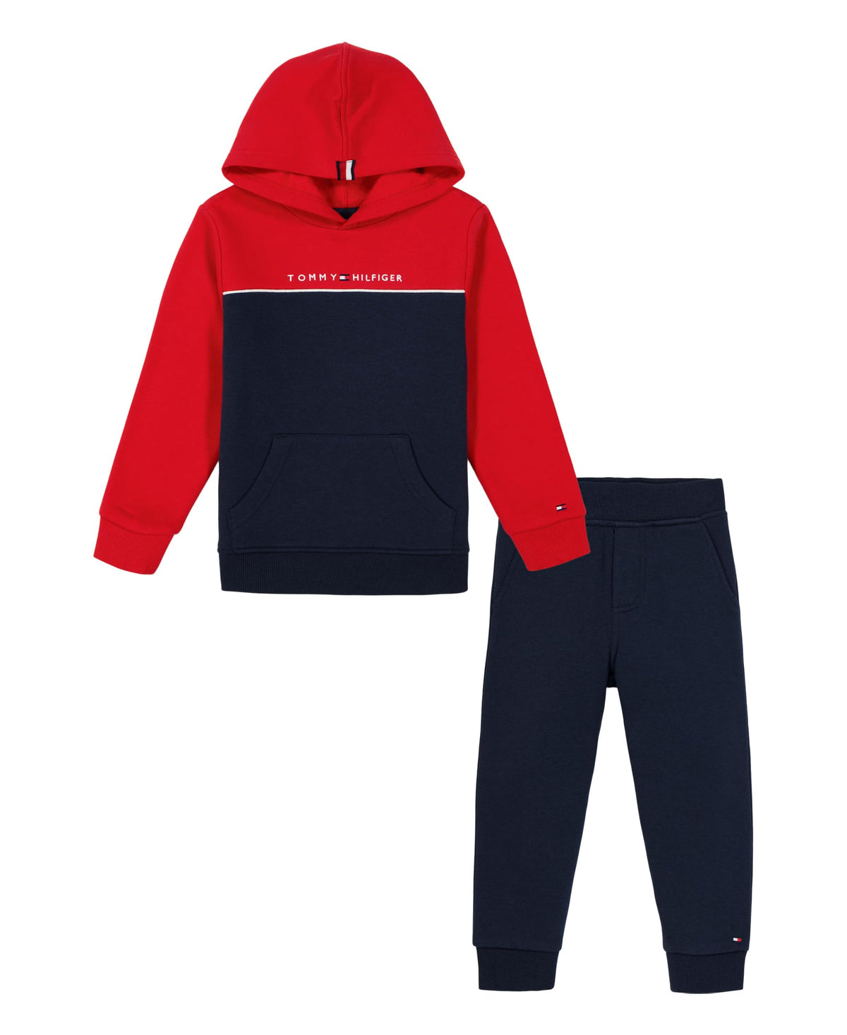 Tommy Hilfiger Boys' Sweatpant Set, 2-Piece Fleece Sweatshirt and Joggers