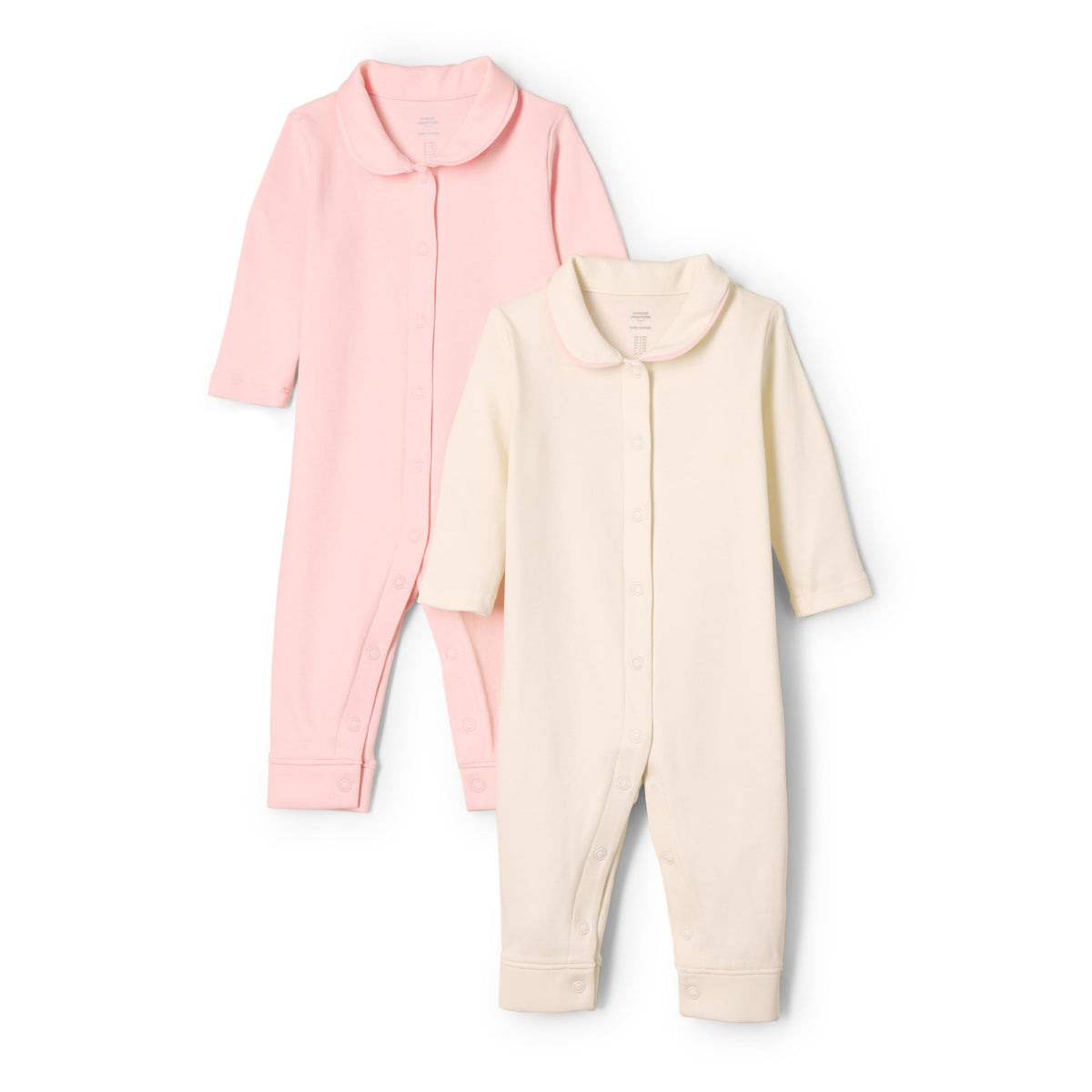Amazon Essentials x Sofia Grainge Unisex Babies' Cotton Footless Sleepsuit, Pack of 2