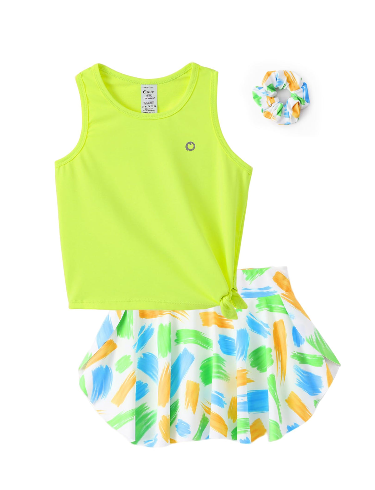 PATPAT Girls Skirt Athletic Sets Summer Outfits with Hair Ties 3-13 Years
