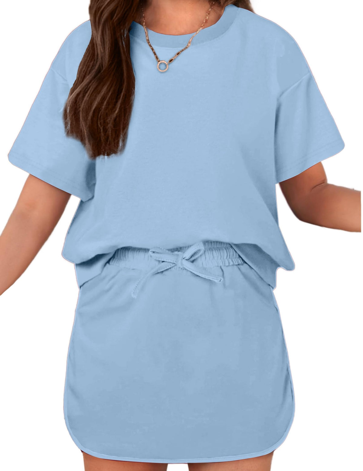 Arshiner Girls 2 Piece Outfits Summer Clothes Fashion Shirt and Skirt Sets