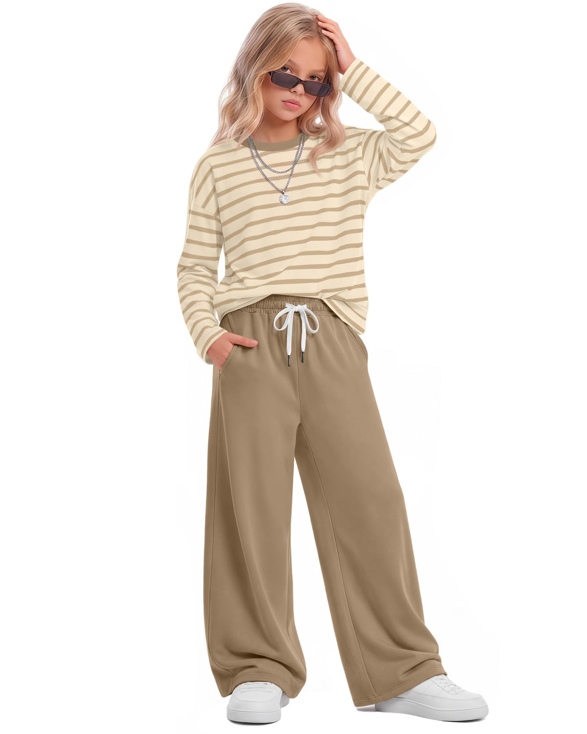 Girls 2 Piece Outfits Oversized Matching Set