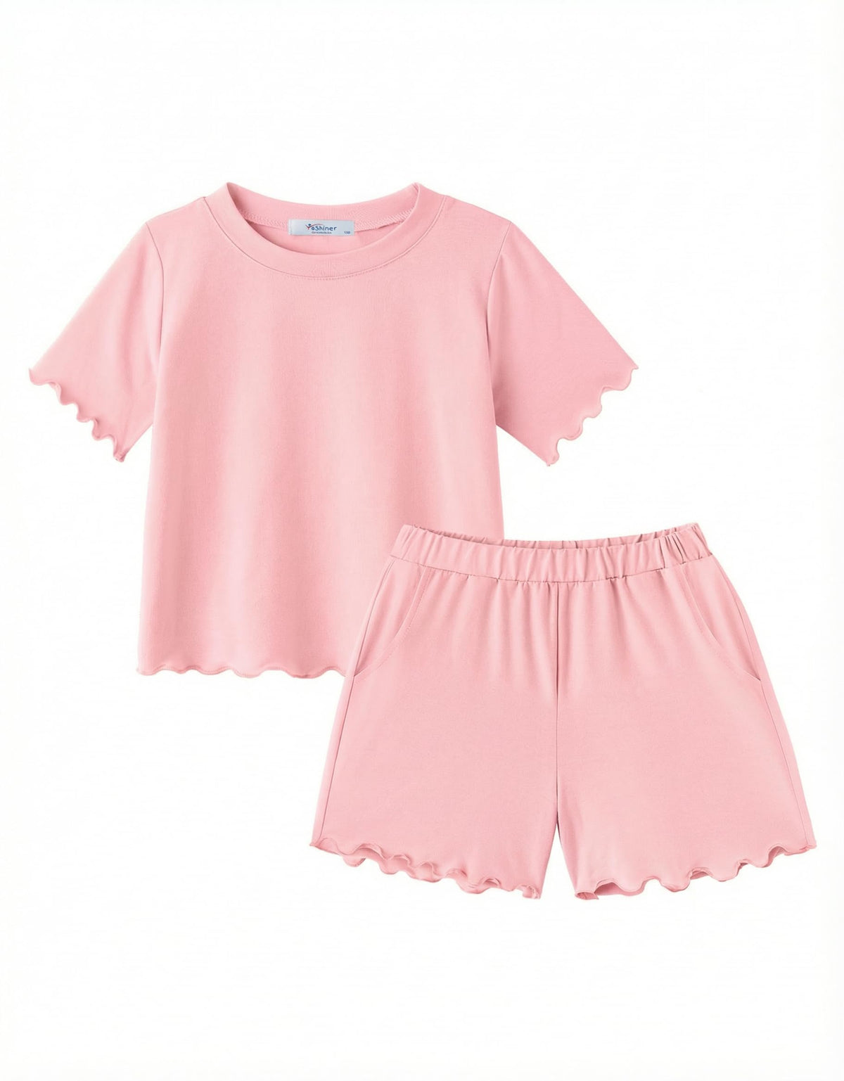 Arshiner Toddler Girls Clothes Ruffle Sleeves Top and Short 2 Piece Outfits