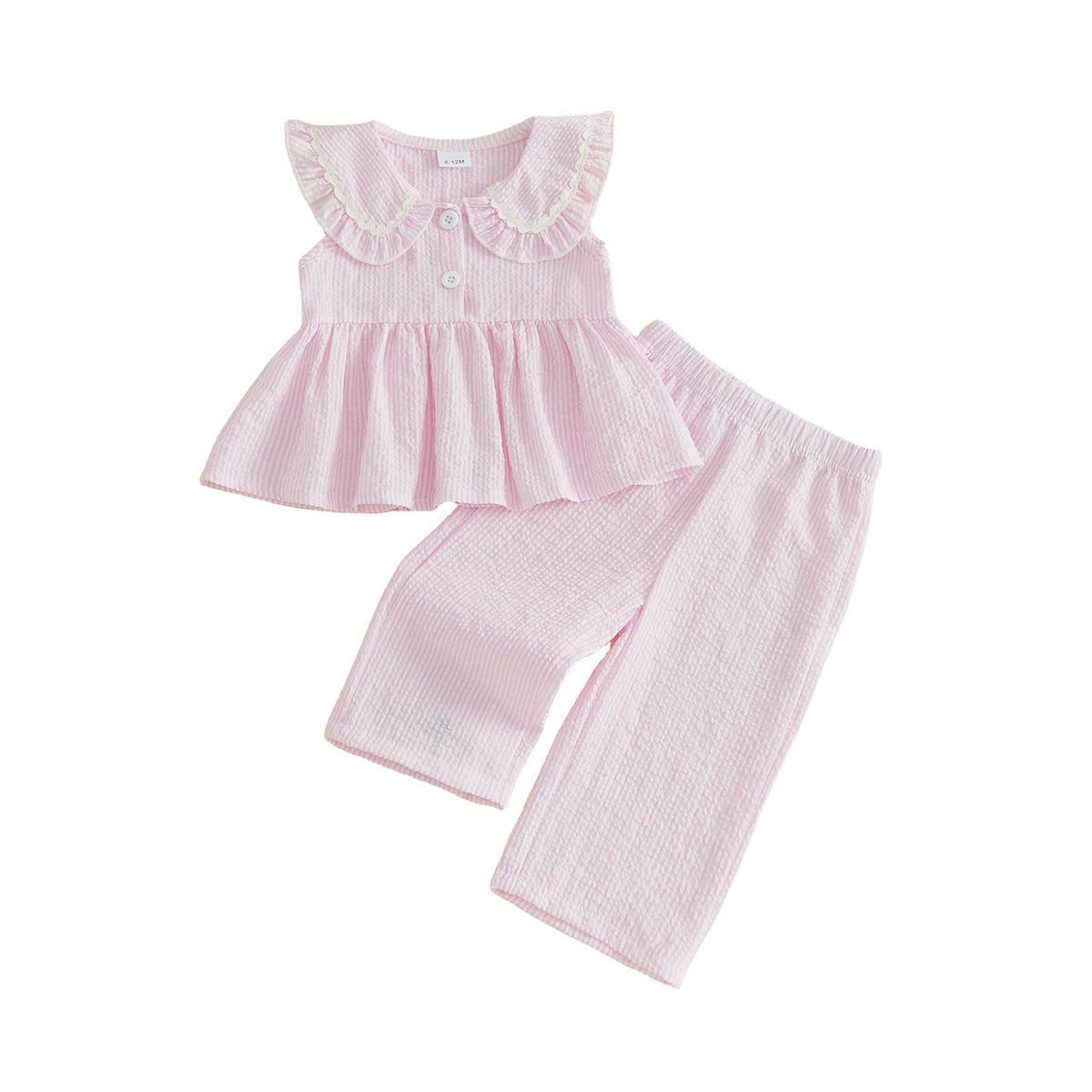Kupretty Toddler Girl Clothes Ruffle Sleeveless Shirt Pants Set