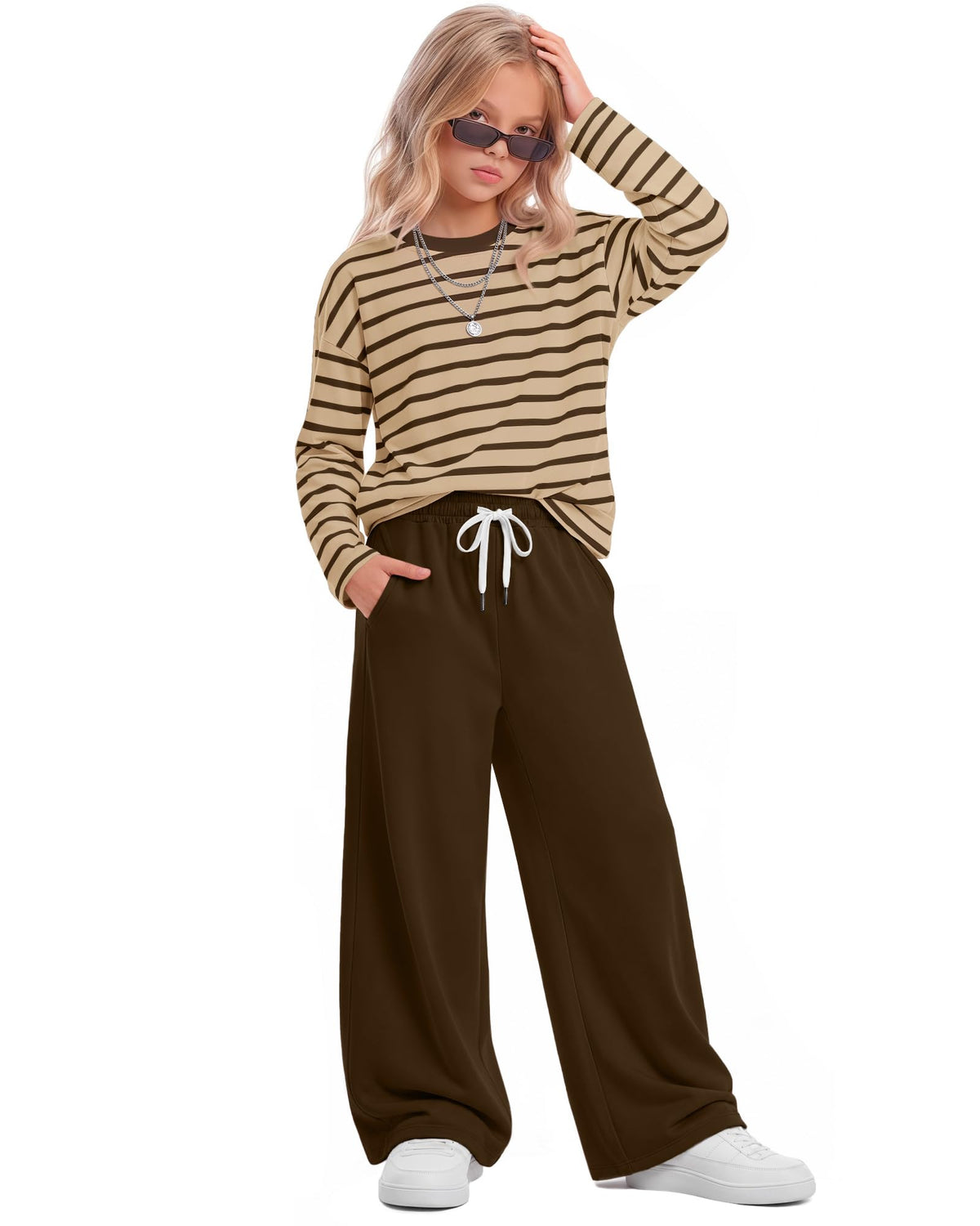 Girls 2 Piece Outfits Oversized Matching Set