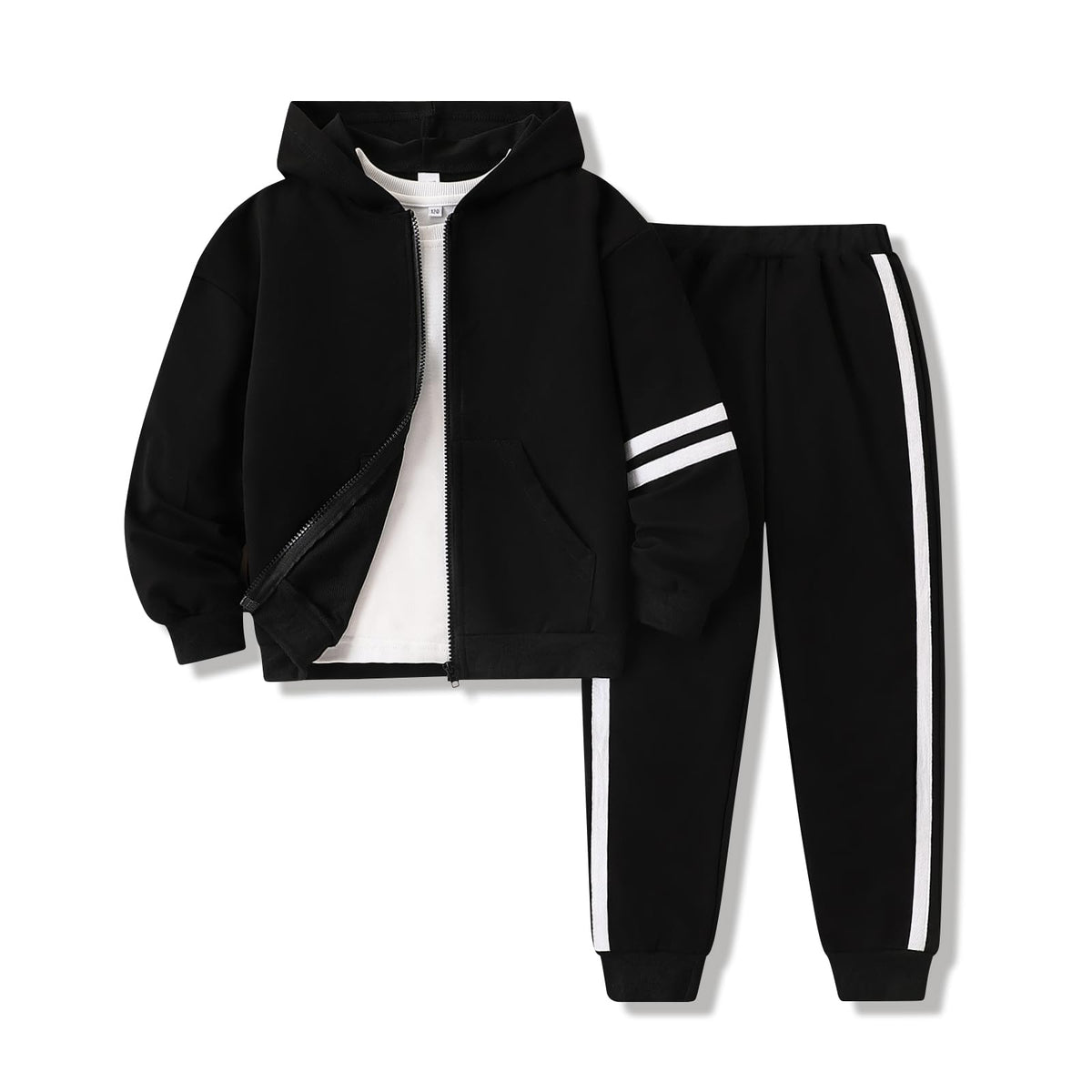 Boys Clothes 2 Piece Sweatsuit Set Zip Up Hoodie Sweatshirt and Pants Kids Boys Fall Winter Outfits Size 6-13 Years