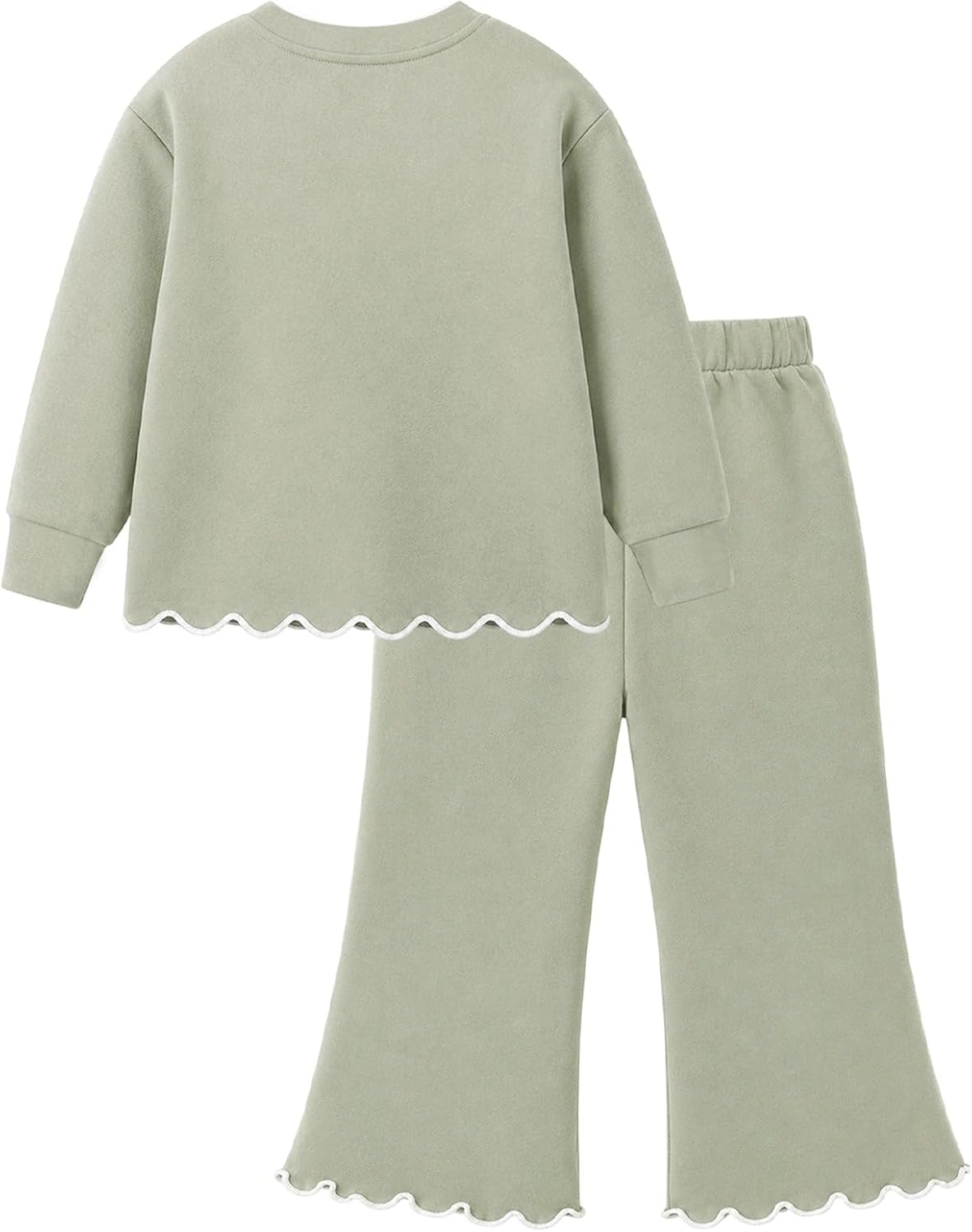 HILEELANG Girls Outfit Set 2 Piece Sweatshirt Top with Flare Pants