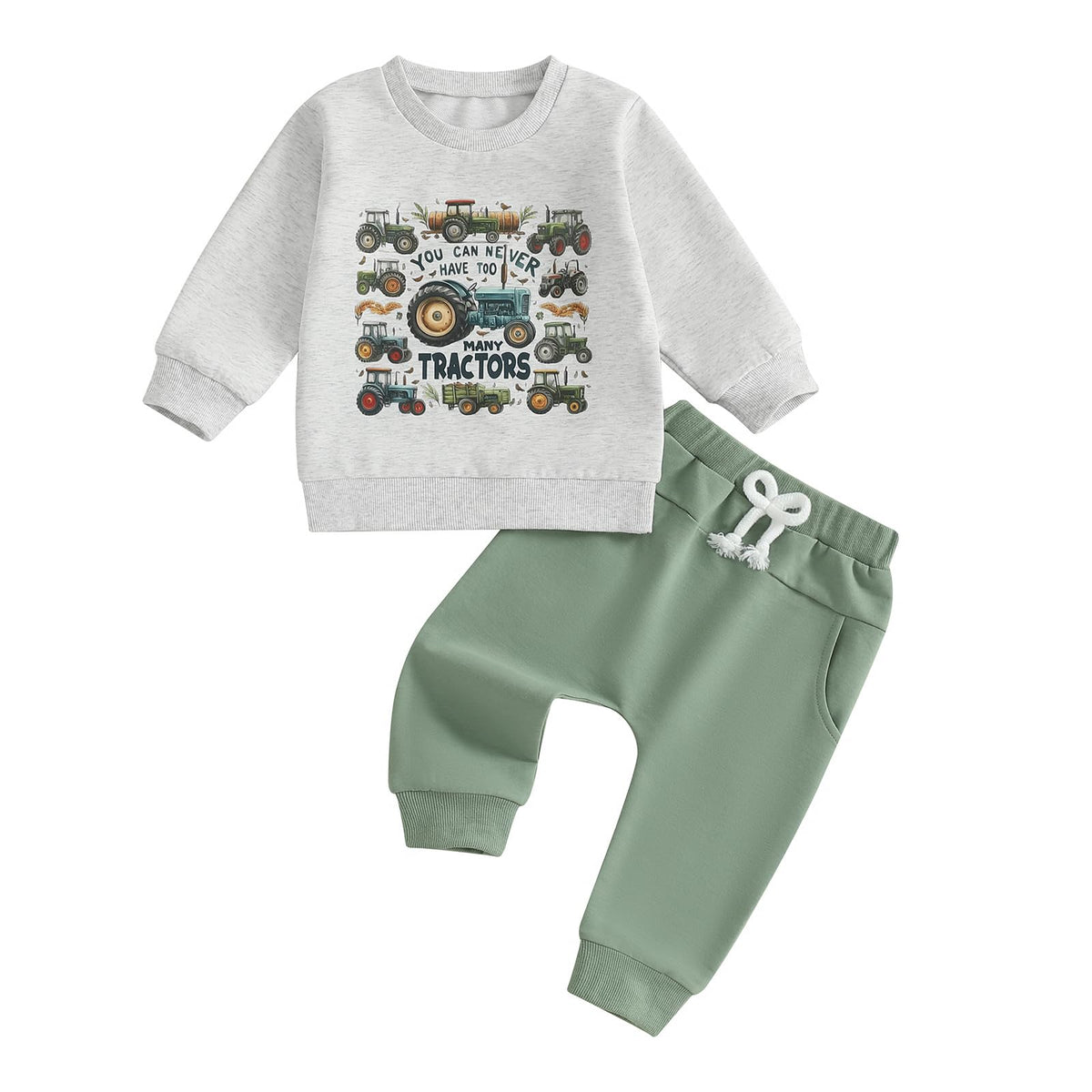 Toddler Boy Clothes Baby Kids Truck Fall Winter Outfit Sweatshirt Pants Set