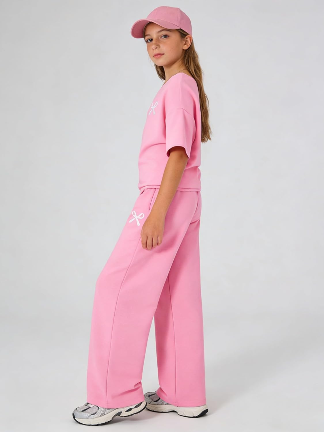 Teen Girls Clothes Off the Shoulder Top and Wide Leg Pants Matching Outfit Set with Pockets Size 7-16