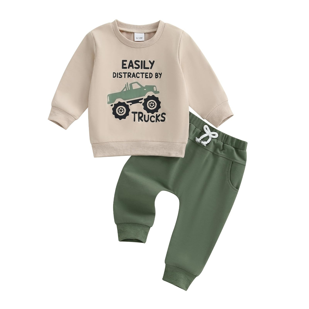Toddler Boy Clothes Baby Kids Truck Fall Winter Outfit Sweatshirt Pants Set