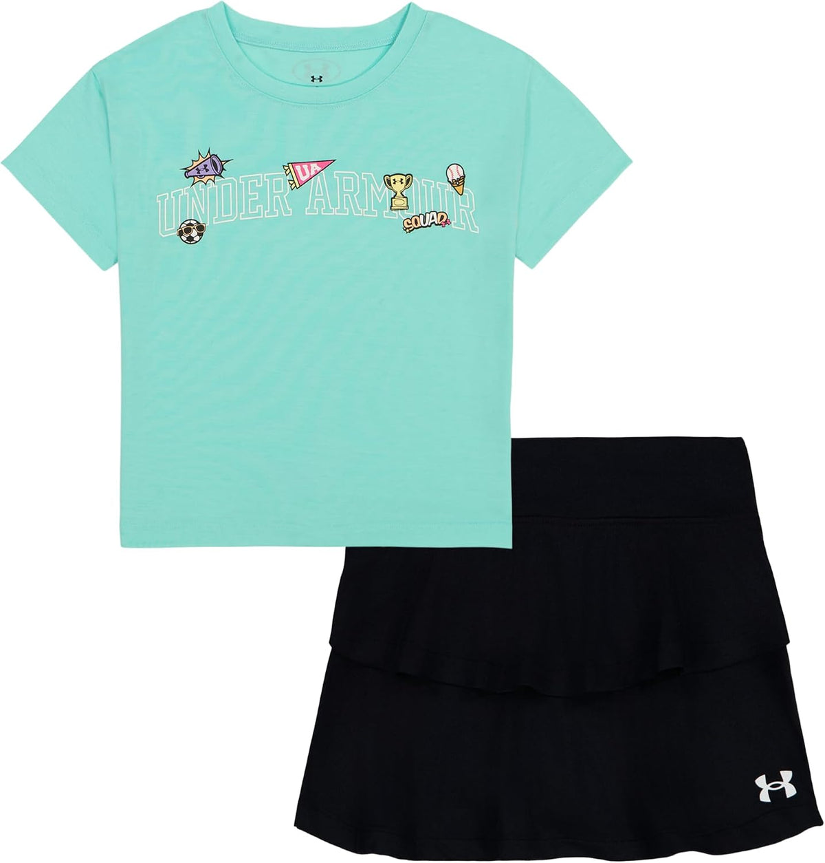 Under Armour Girl's 2-piece Short Sleeve Tee and Skort Set