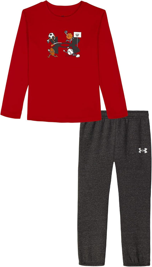 Under Armour Boys' 2-piece Long Sleeve Graphic T-Shirt and Joggers Set