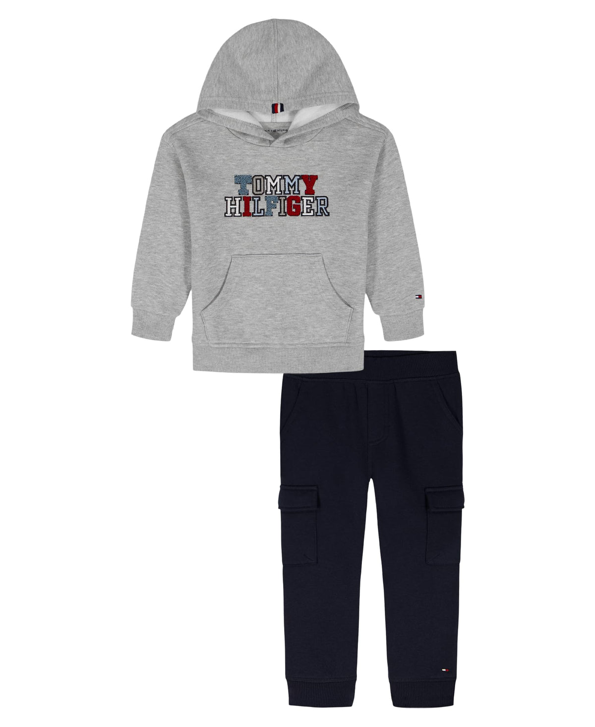 Tommy Hilfiger Boys' Sweatpant Set, 2-Piece Fleece Sweatshirt and Joggers