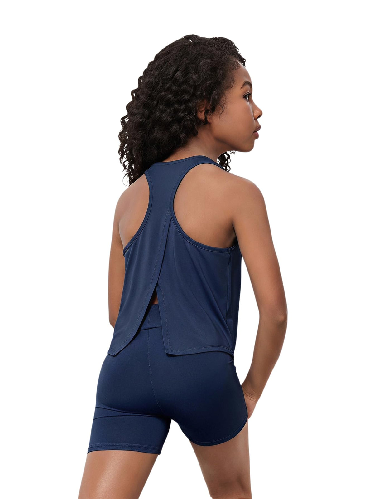 BEAUDRM Girl's 2 Piece Workout Outfits Crop Top and Shorts Athletic Sets