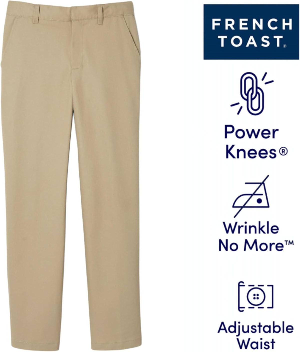French Toast Boys' Adjustable Waist Relaxed Fit Twill Pant