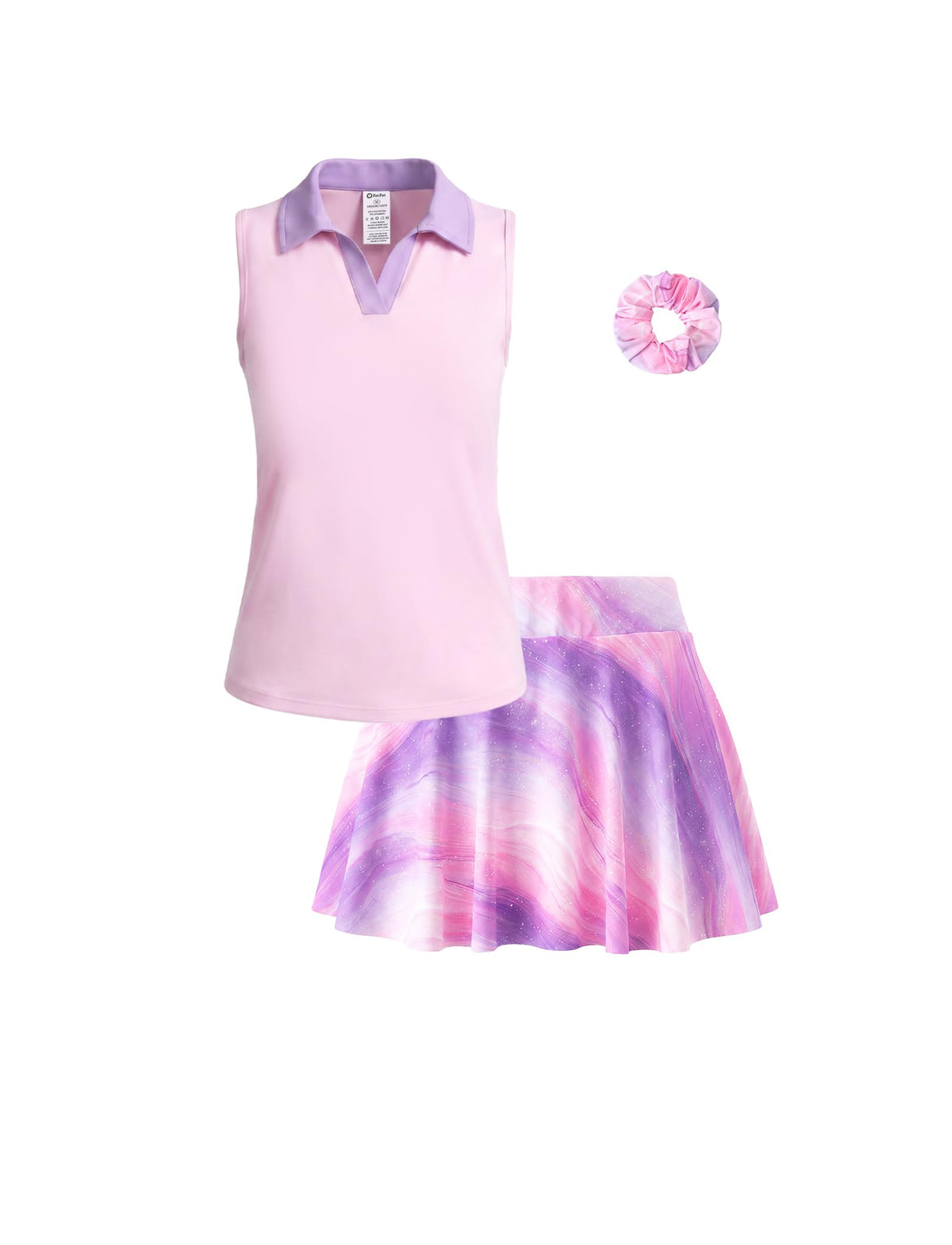 PATPAT Girls Skirt Athletic Sets Summer Outfits with Hair Ties 3-13 Years