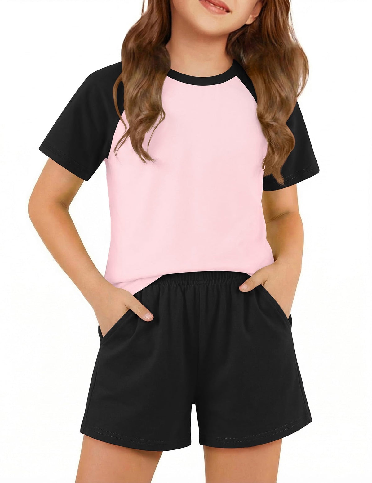 Arshiner Girls 2 Piece Outfits Summer Clothes Fashion Tops and Shorts Set