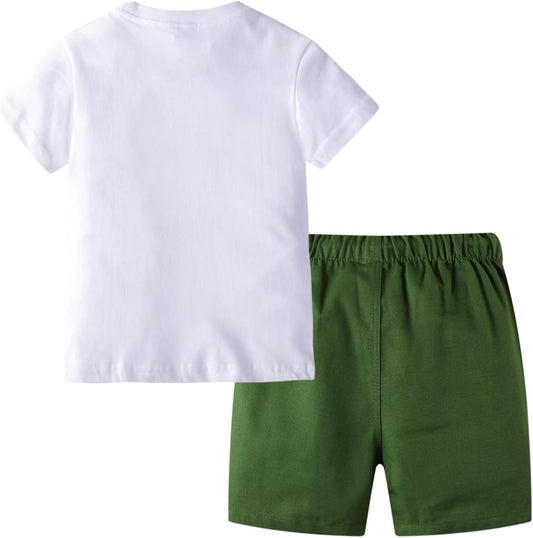 Toddler Boy Clothes Kids Summer Cotton Outfits Short Set Size 2-7Y