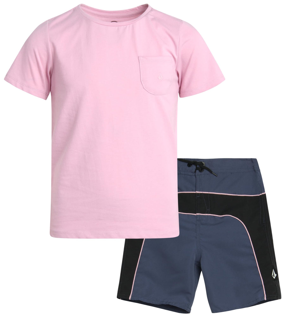 Volcom Baby Boys Swim Set 2-Piece Short Sleeve Tee Quick Dry Board Shorts