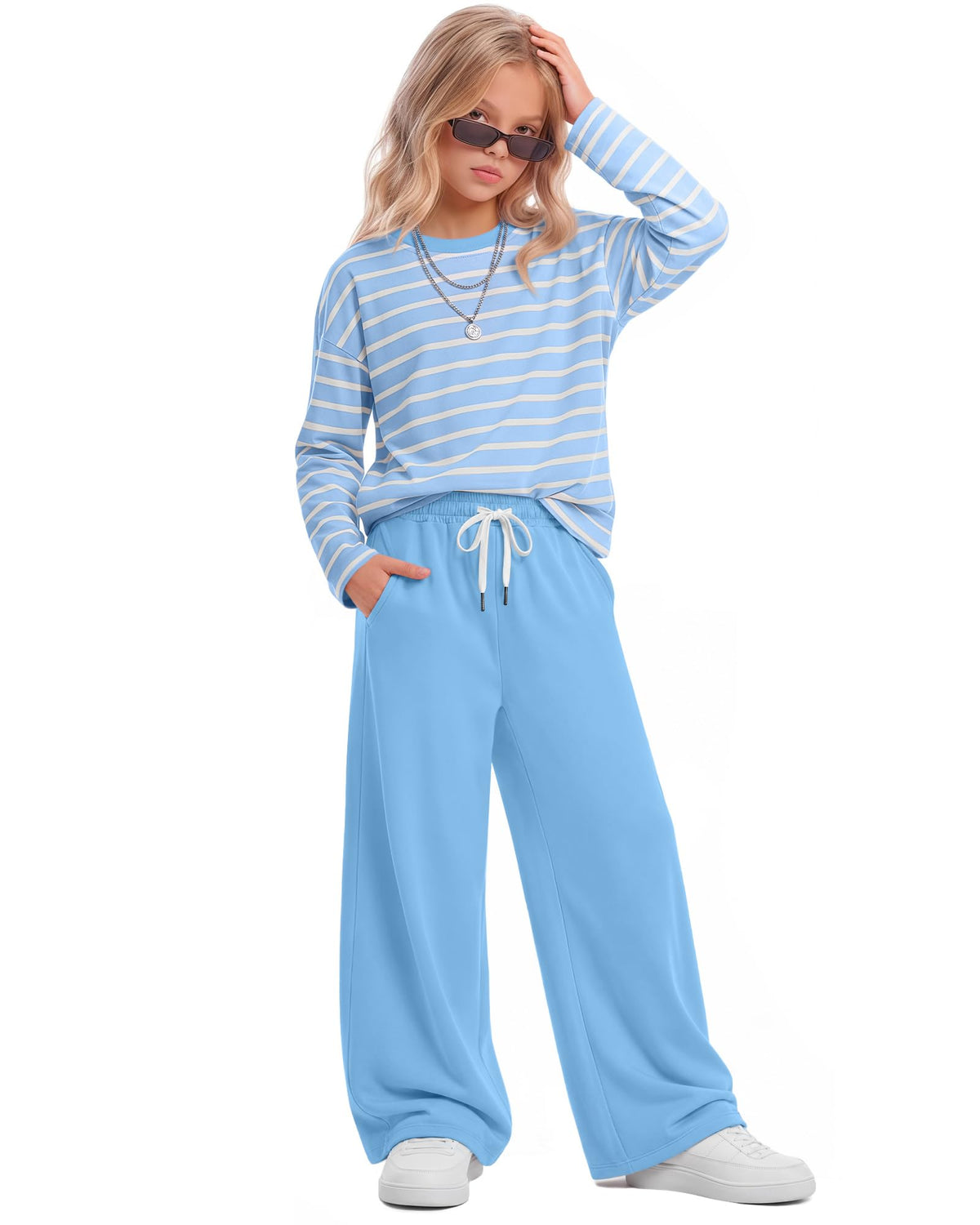 Girls 2 Piece Outfits Oversized Matching Set