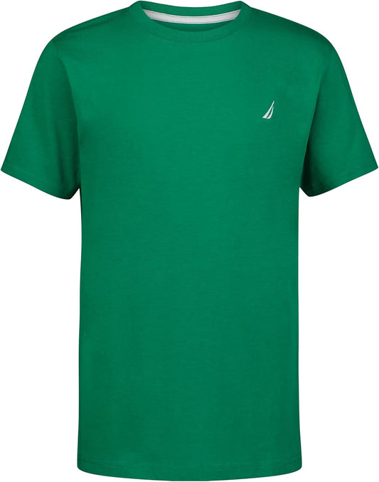 Nautica Boys' Short Sleeve Solid Crewneck T-Shirt