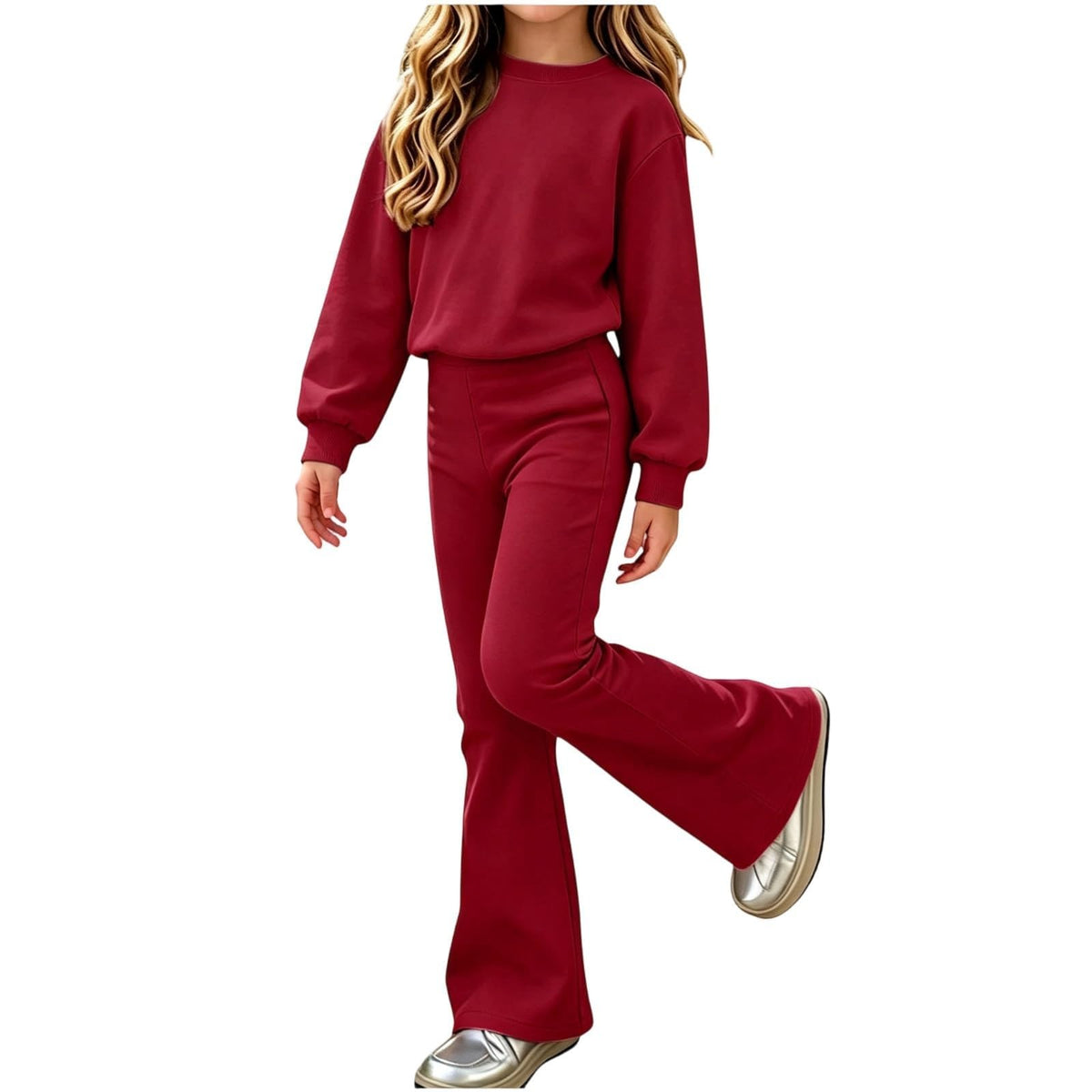 Girls Sweatsuit Set Boys Tracksuit Kids 2 Piece Outfits Crewneck Pullover Sweatshirt Jogger Sweatpants Matching Set