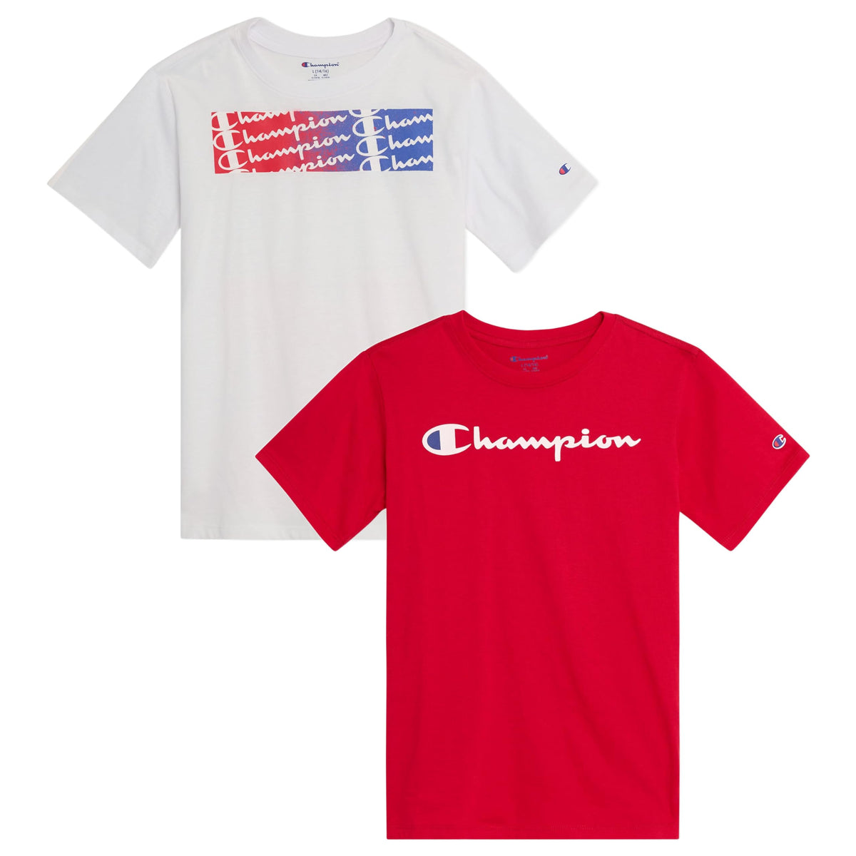Champion Boys 2 Pack Short Sleeve Tee Shirt for Kids