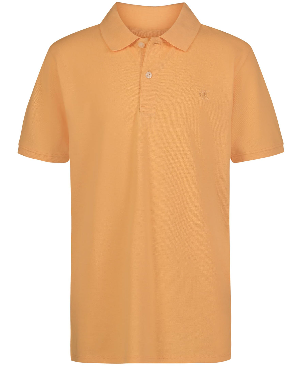 Calvin Klein Boys Short Sleeve Micro Pique Solid Polo, Button Closure, Soft & Comfortable