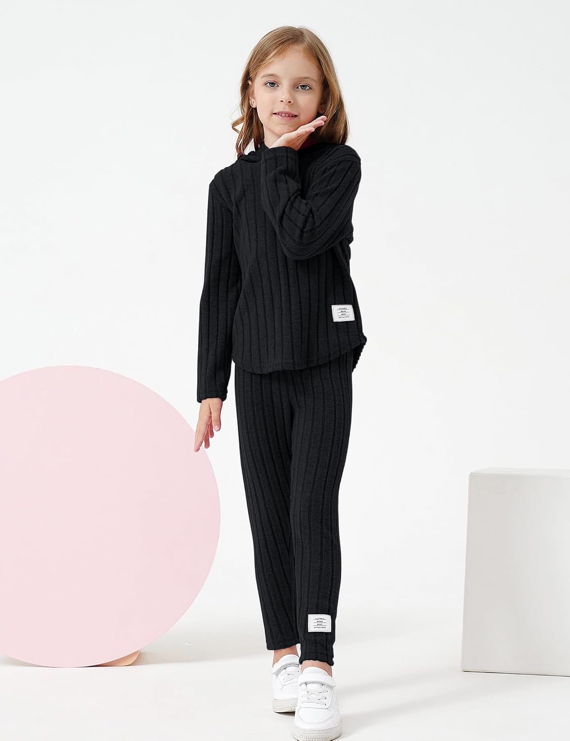 Toddler Girl Fall Clothes Set Warm Sweatshirt Pants Long Sleeve Sweatsuits Winter Hooded Pullover Outfits