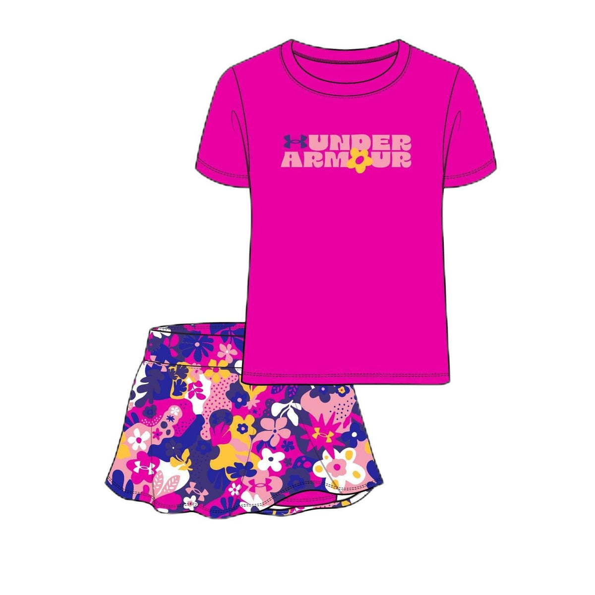 Under Armour Girl's 2-piece Short Sleeve Tee and Skort Set